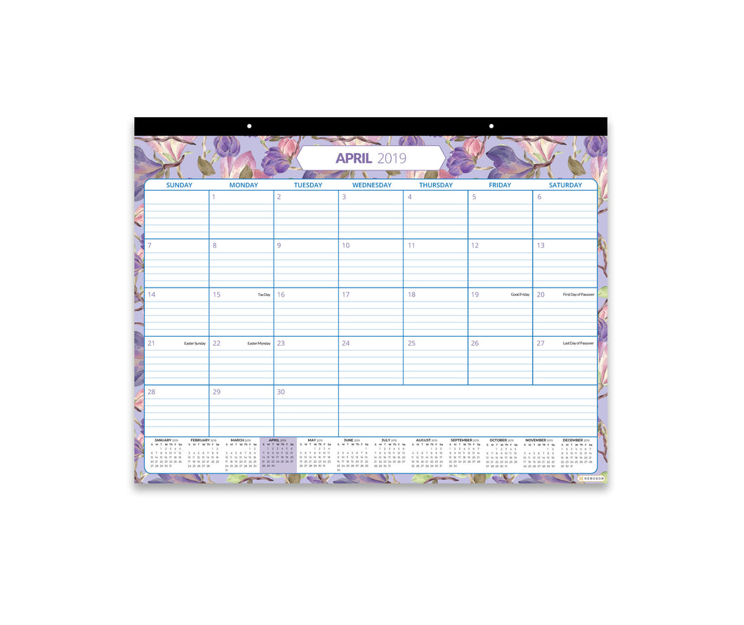 Hendson Desk Calendar 2019: Large Monthly Pages - 17