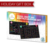 Load image into Gallery viewer, Hendson Chore Chart and Monthly Calendar Dry Erase Chalkboard Set